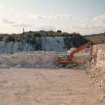 Heavy machinery in quarry
